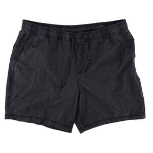 Bearbottom Men's Size XXL Stretch Chino Shorts Elastic Waist 7" Black Casual